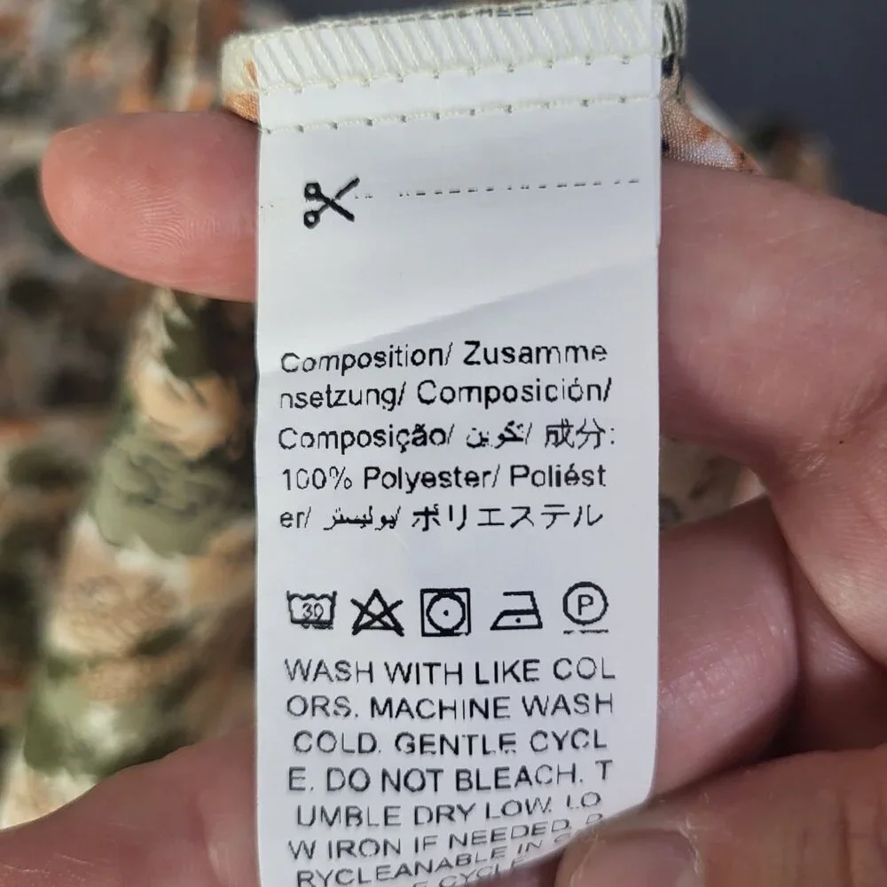 SHEIN Womens Medium Floral Butterfly Print Camisole Tank Top Blouse - Picture 8 of 9